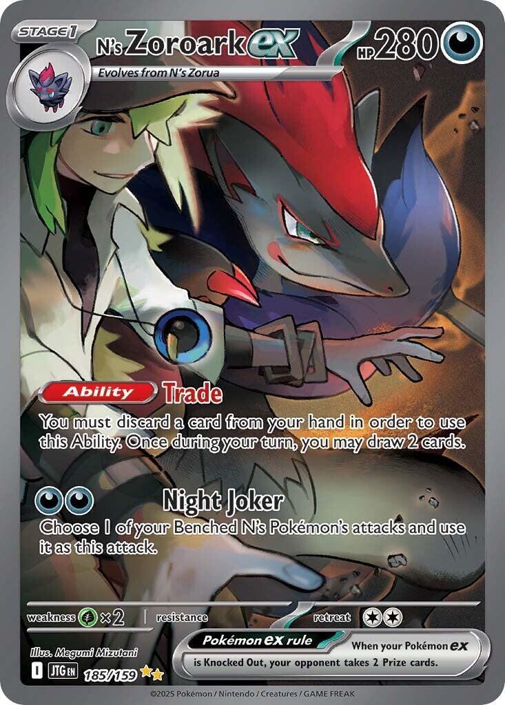 N's Zoroark ex 185/159 Sv09: Journey Together Holo Near Mint (NM)