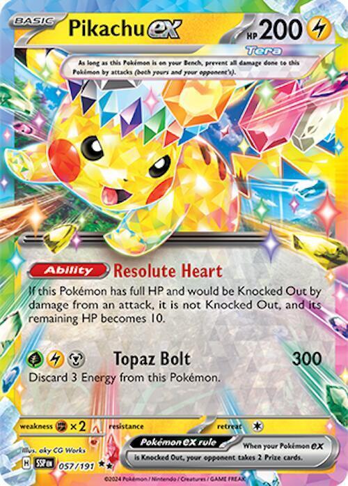Pikachu ex 057/191 Sv08: Surging Sparks Holo