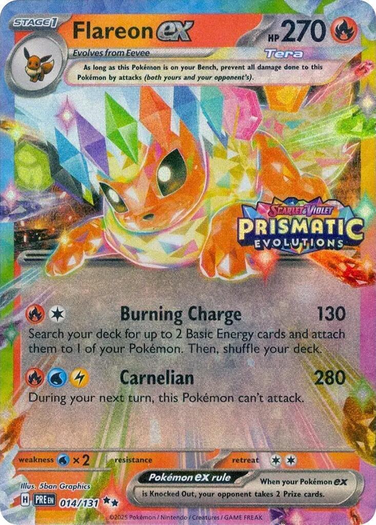 Flareon EX PSA 10 Gem Mint - Prismatic Evolutions Stamp 014/131