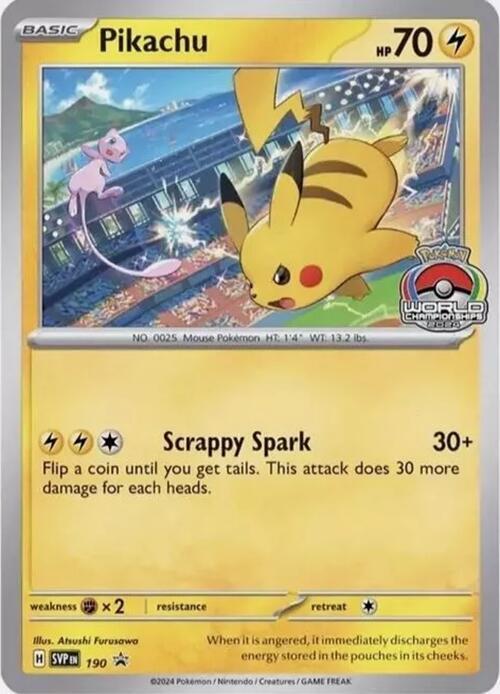2024 Pikachu 190 Sv: Scarlet & Violet Promo Cards Regular PSA 9