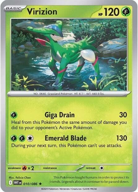Virizion 010/086 Sv: White Flare Holo Near Mint (NM) Masterball holo