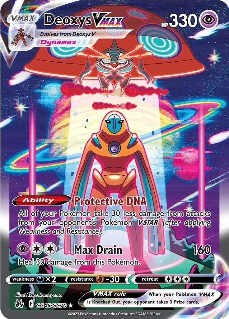 Deoxys VMAX GG45/GG70 Crown Zenith: Galarian Gallery Holo PSA 10