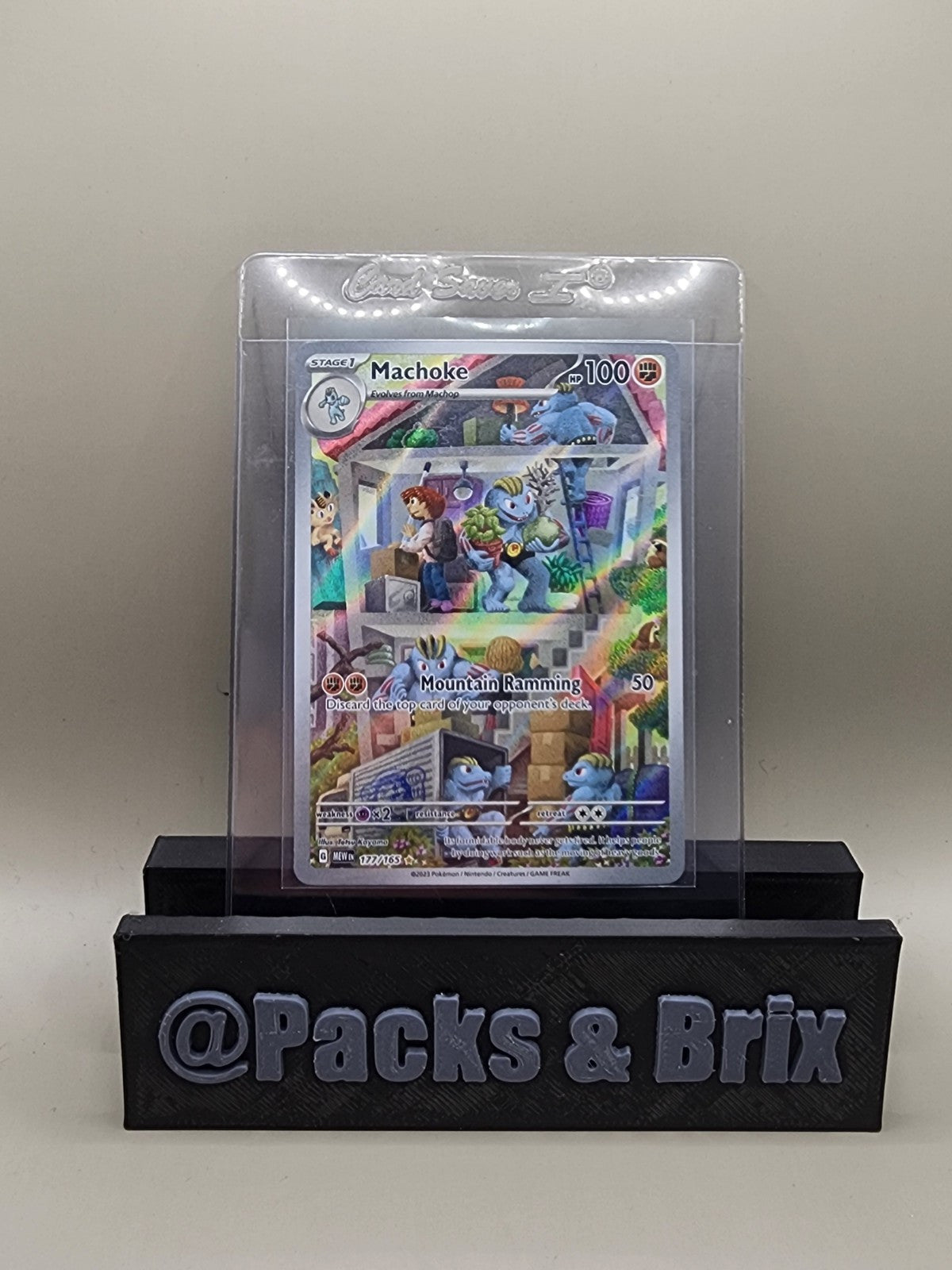 Machoke 177/165 Scarlet & Violet 151 Illustration Rare English Pokemon TCG Nm