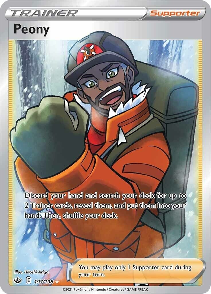 Peony  197/198 Swsh06: Sword & Shield - Chilling Reign Holo Near Mint (NM)