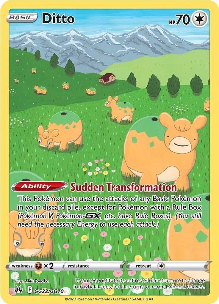 Ditto GG22/GG70 Crown Zenith: Galarian Gallery Holo PSA 9