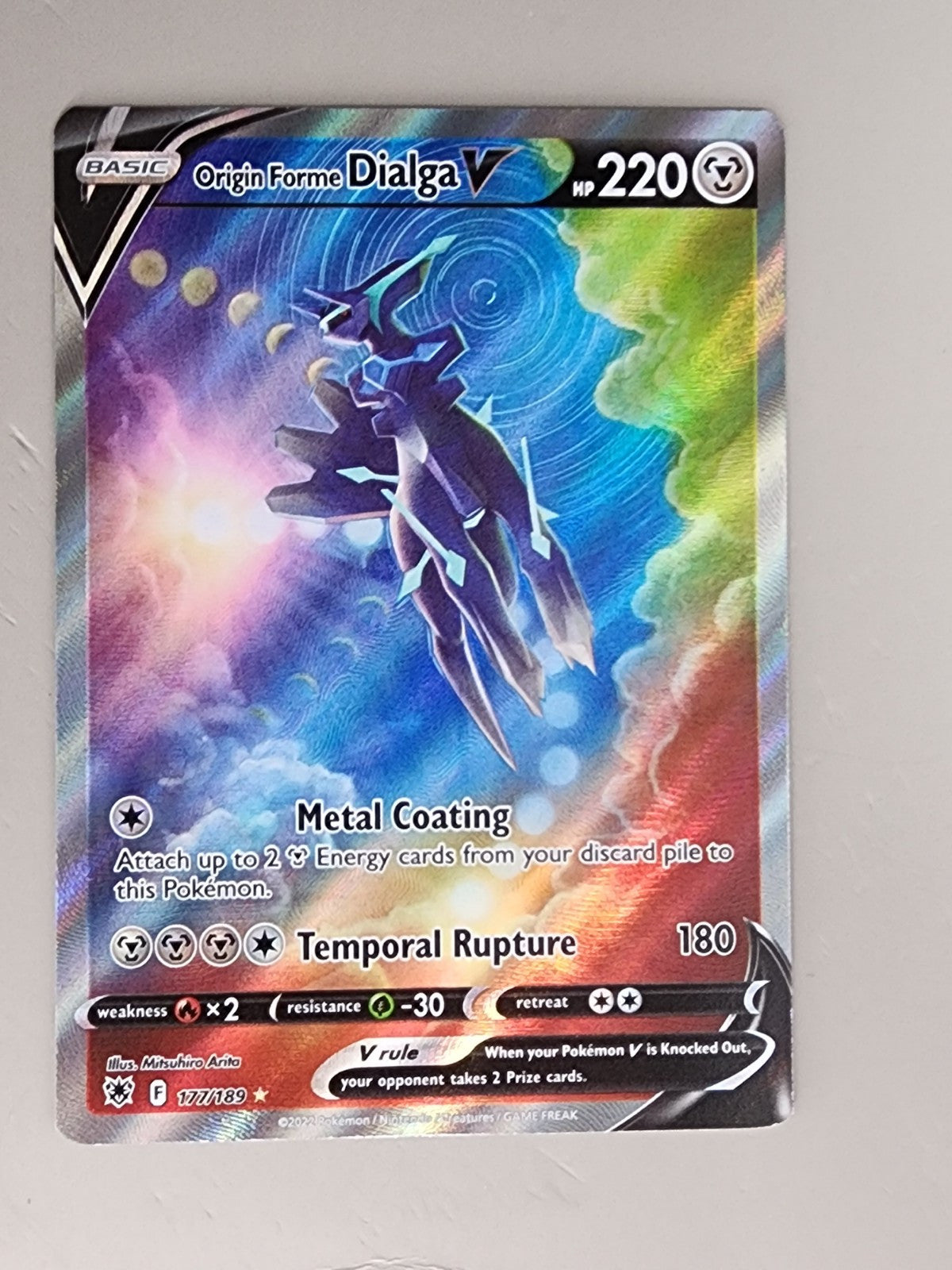 Origin Forme Dialga V (Alternate Full Art) 177/189