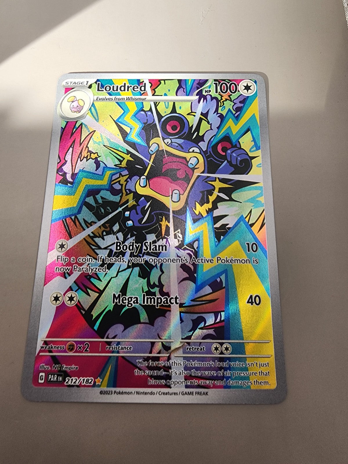 Loudred 212/182 NM Paradox Rift Holo