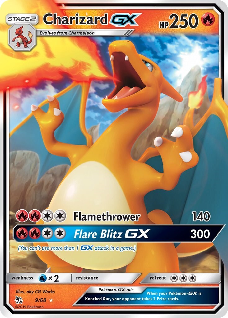 Charizard GX 9/68 Hidden Fates Holo Near Mint (NM)