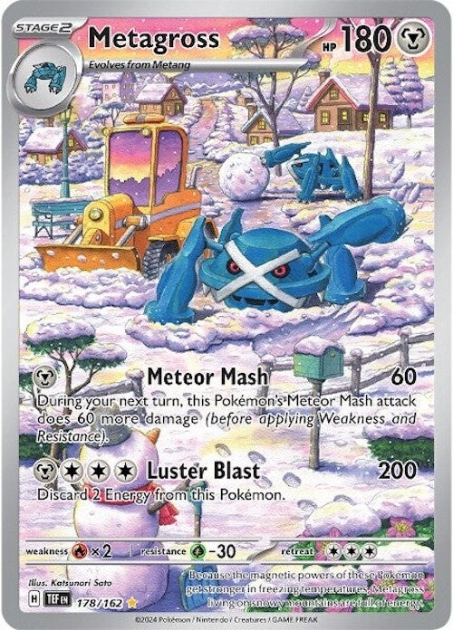 2024 Pokemon - Metagross #178/162 Illustration Rare Temporal Forces -  PSA 9
