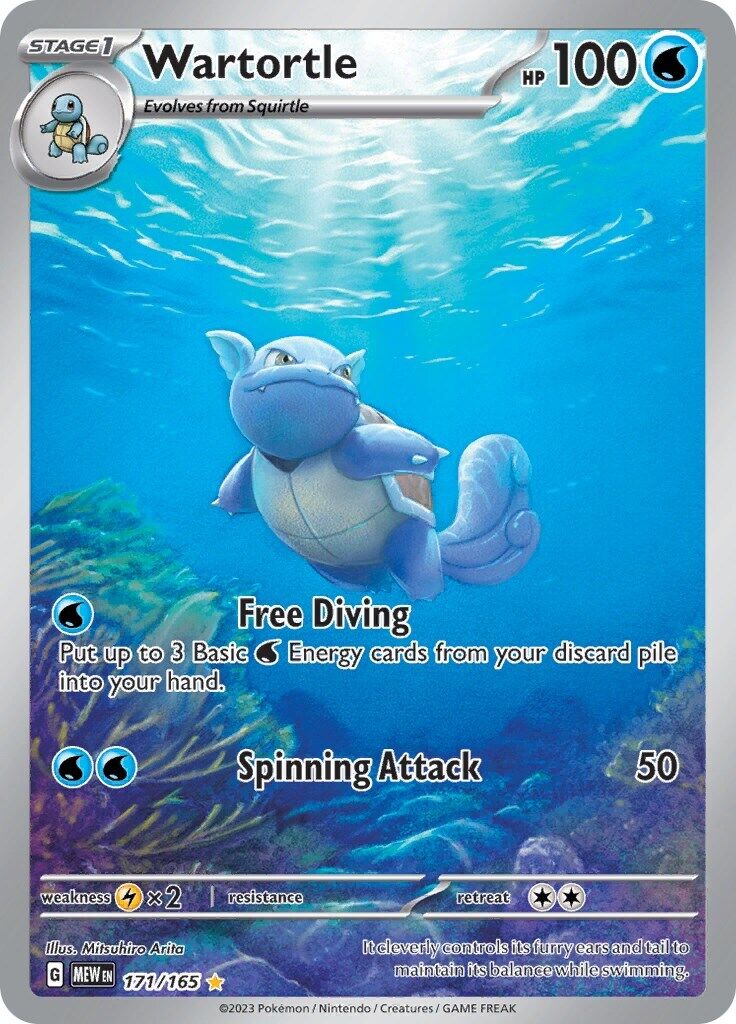 Wartortle 171/165 Sv: Scarlet & Violet 151 Holo NM