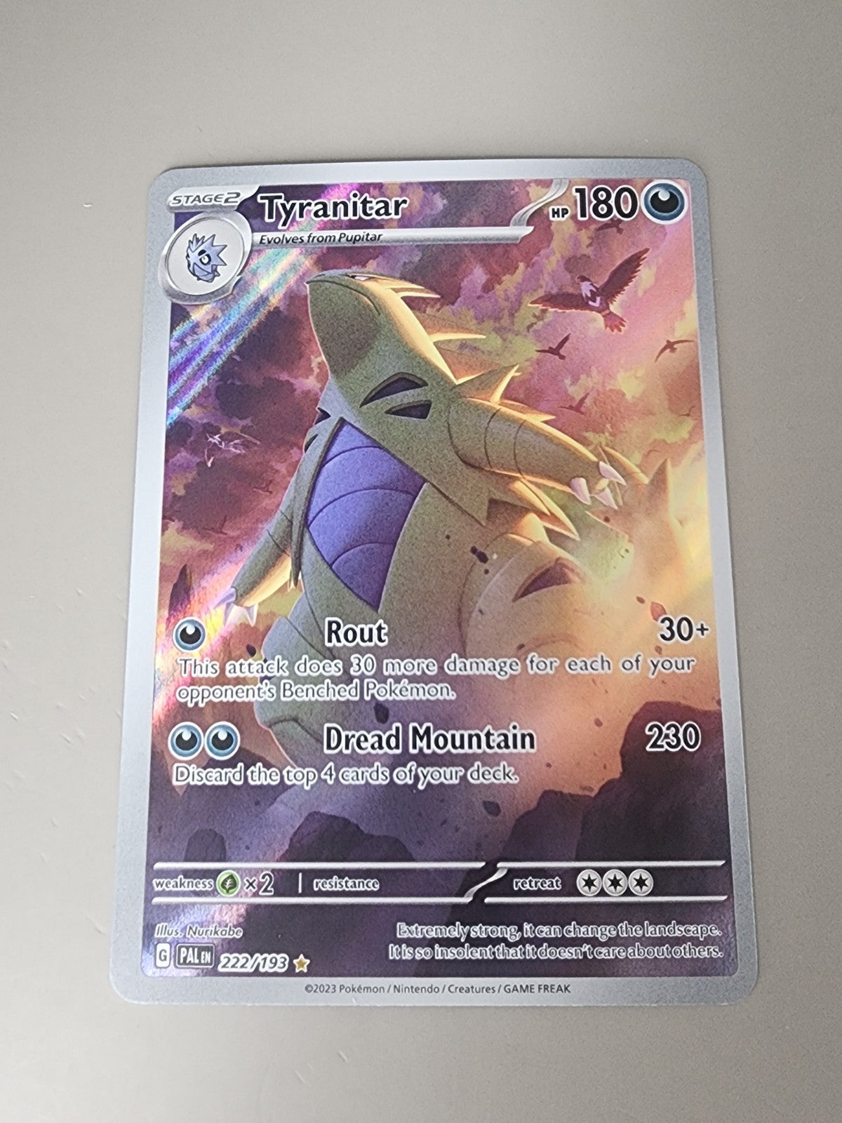 Tyranitar 222/193 Sv02: Paldea Evolved Holo LP