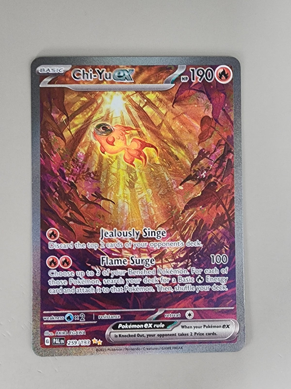 Chi-Yu ex 259/193 Sv02: Paldea Evolved Holo Pokemon Full Art LP