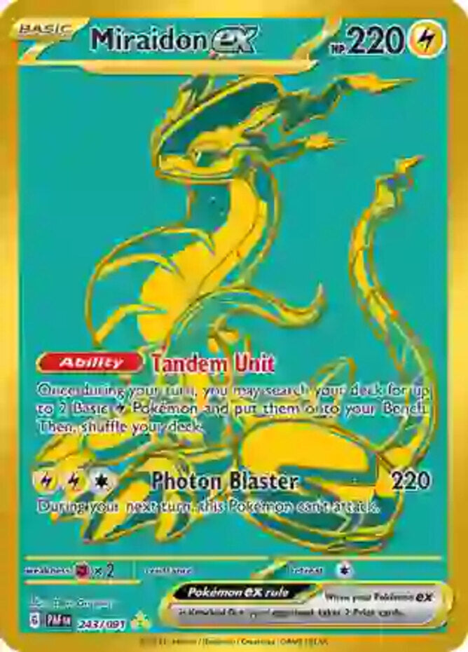 Miraidon ex 243/091 Sv: Paldean Fates Holo Near Mint (NM)