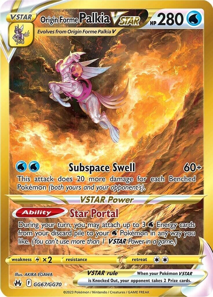 Origin Forme Palkia VSTAR (Secret) GG67/GG70 Crown Zenith: PSA 9