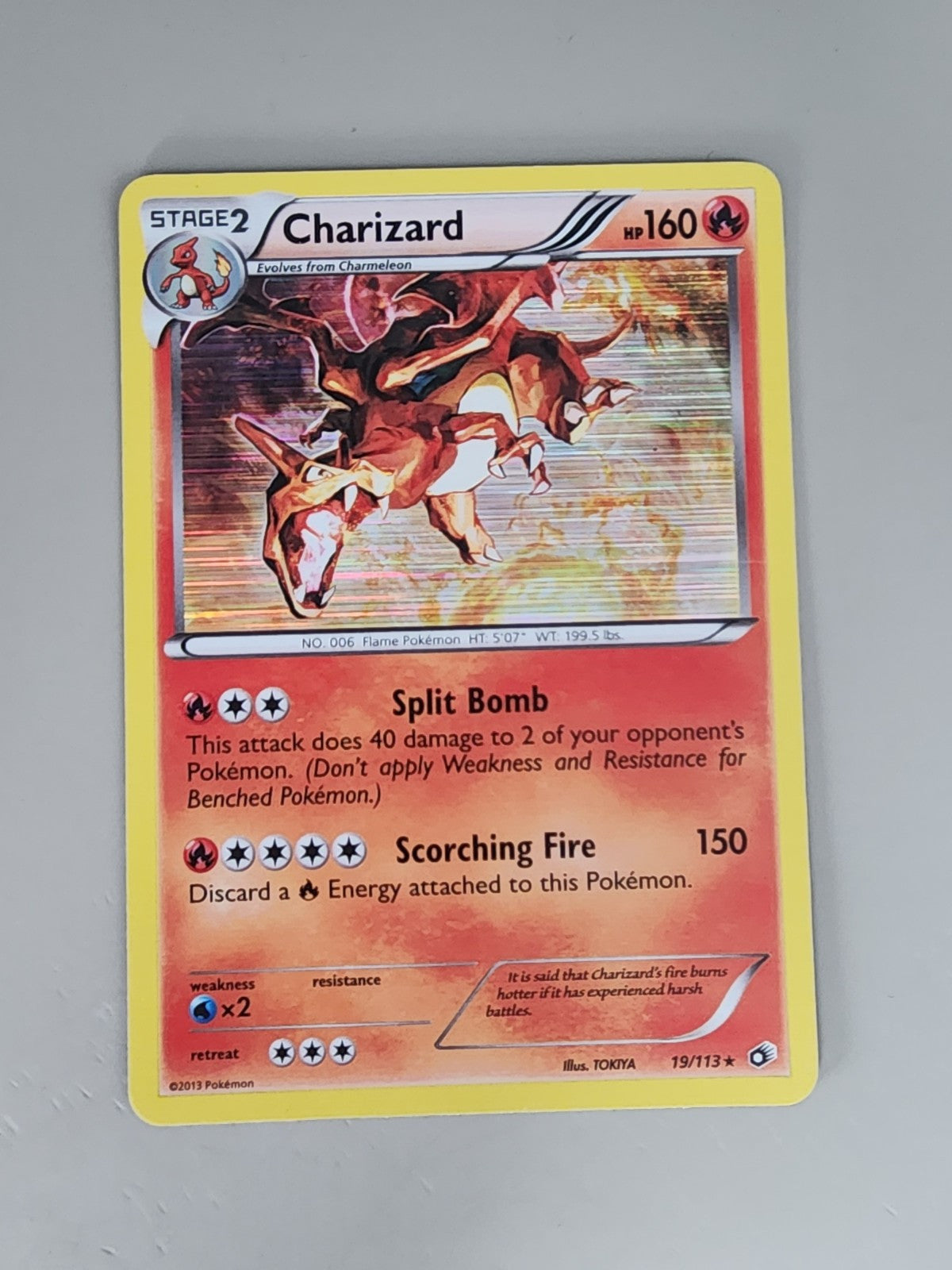 Charizard 19/113 Legendary Treasures Holo Rare Moderately Played Condition MP