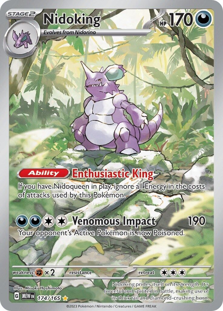 Nidoking 174/165 Sv: Scarlet & Violet 151 Holo Near Mint (NM)