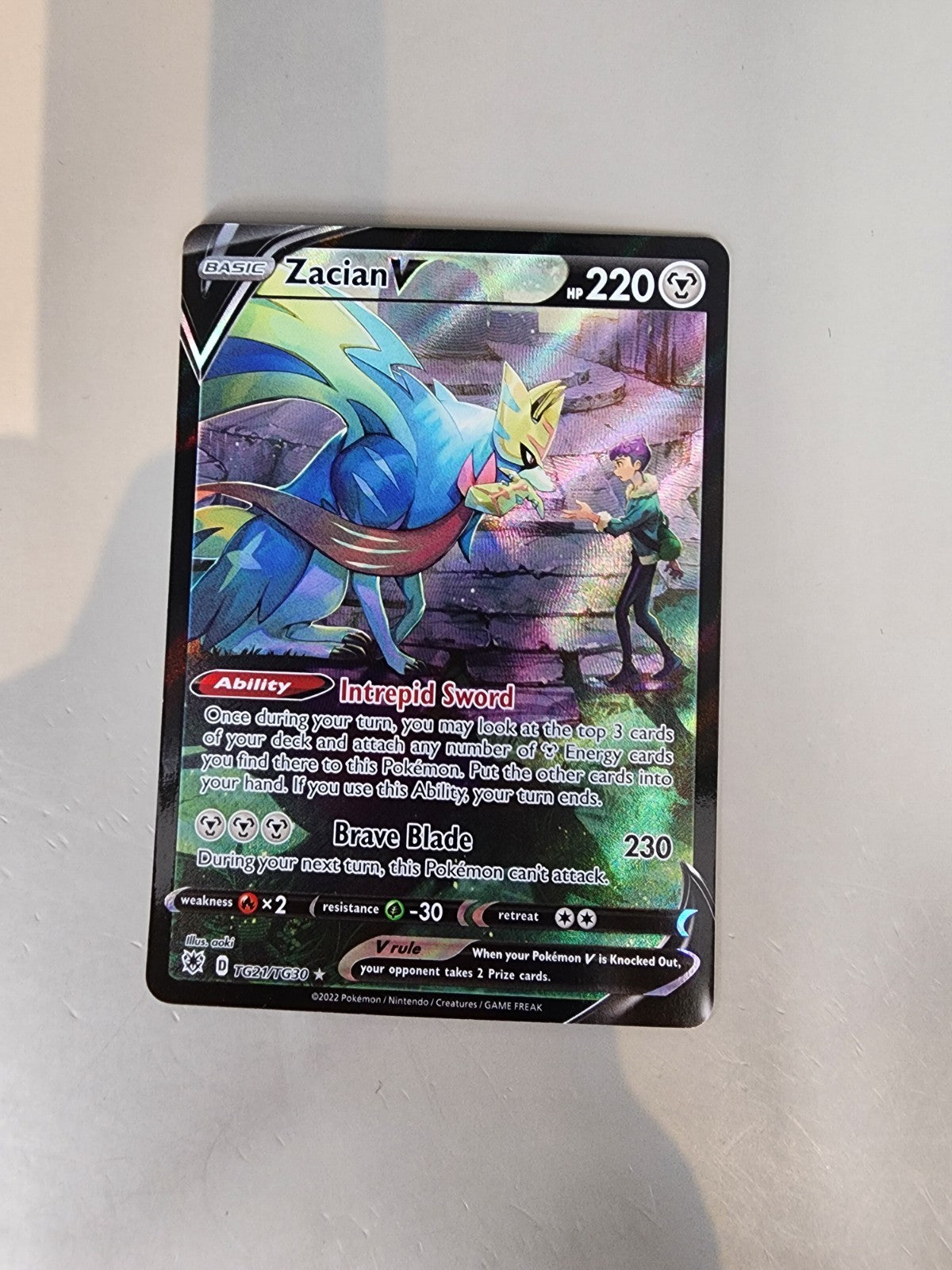 Zacian V TG21/TG30 Astral Radiance Trainer Gallery Holo