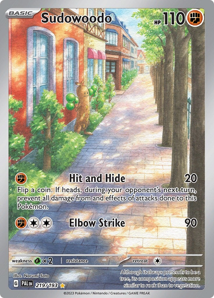 Sudowoodo 219/193 Sv02: Paldea Evolved Holo PSA 8