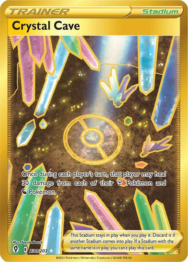 Pokémon TCG Crystal Cave Evolving Skies 230/203 Holo Secret Rare