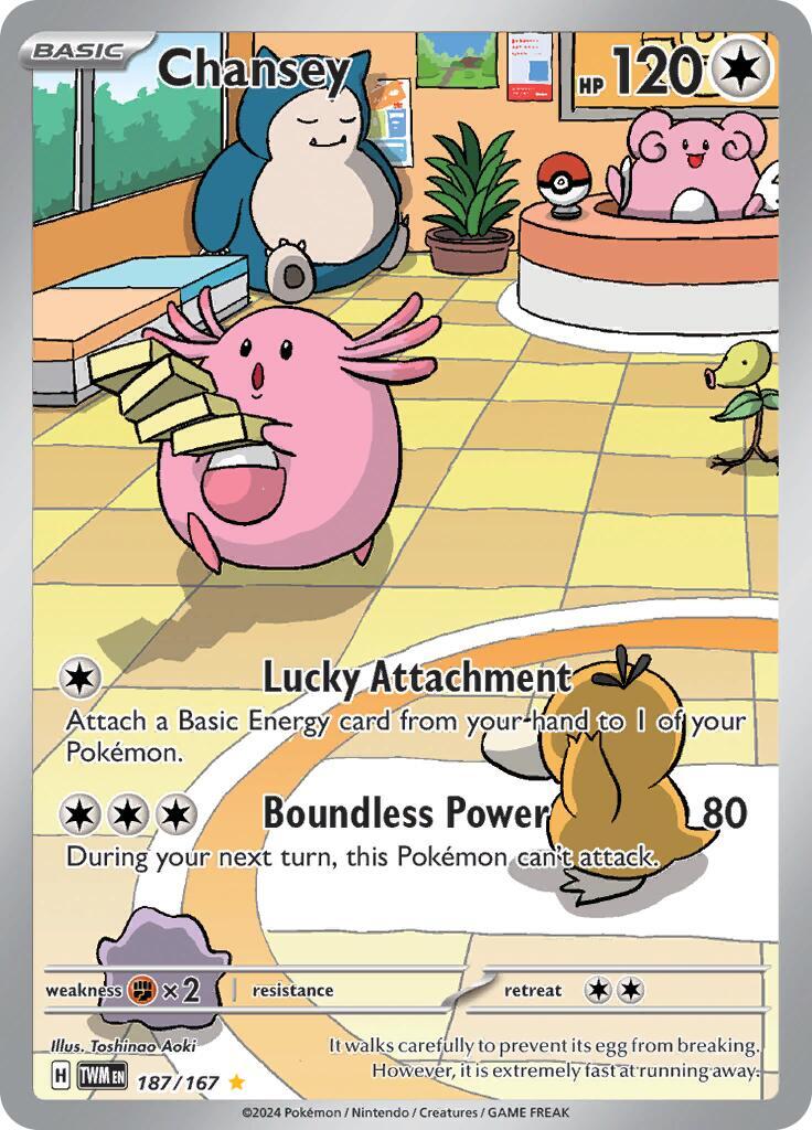 Chansey 187/167 Sv06: Twilight Masquerade Holo Near Mint (NM)