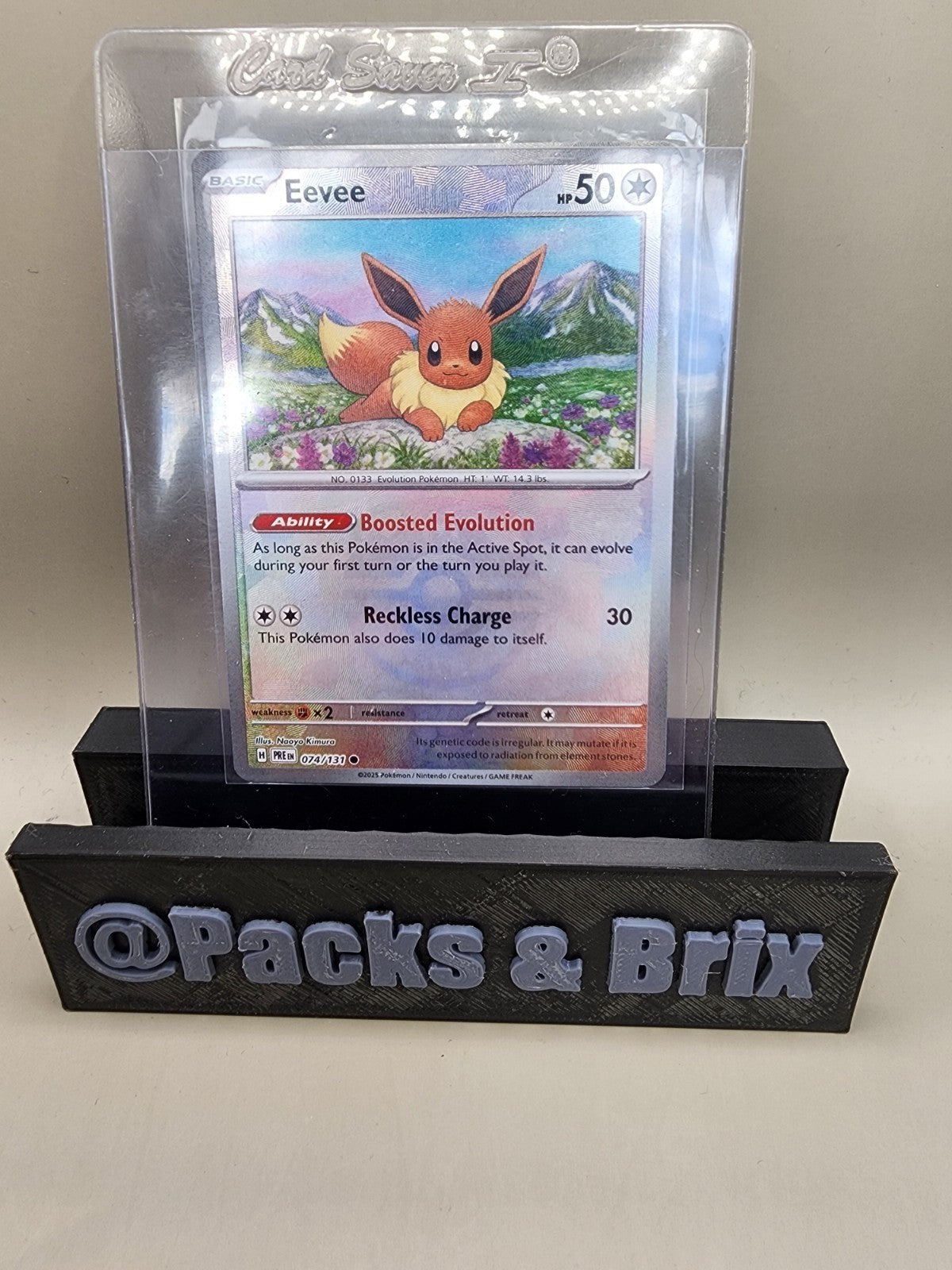 Eevee (Master Ball Pattern) 074/131 Prismatic Evolutions Holo