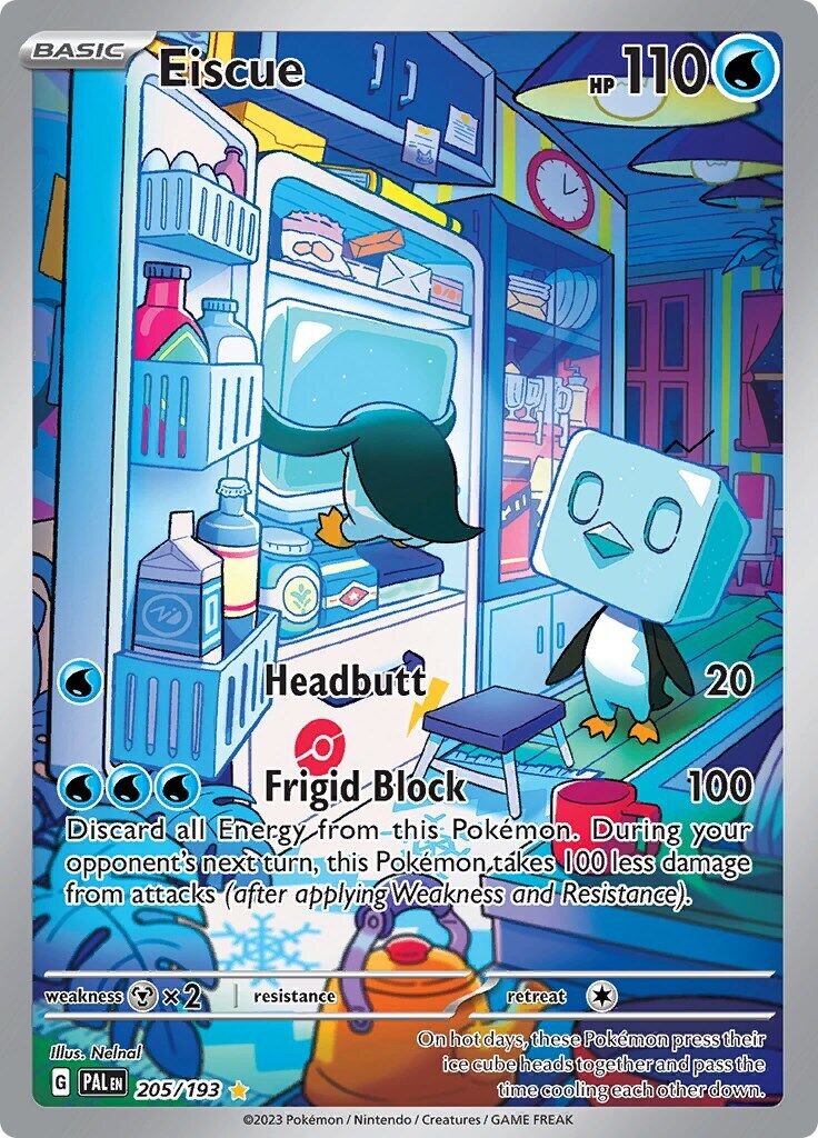2023 POKEMON PAL EN-PALDEA EVOLVED 205 EISCUE PSA 8
