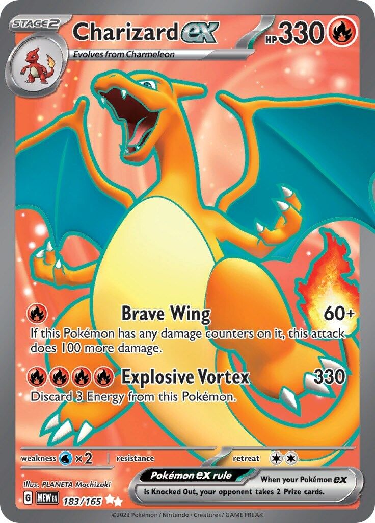 Charizard ex 183/165 Sv: Scarlet & Violet 151 Holo LP