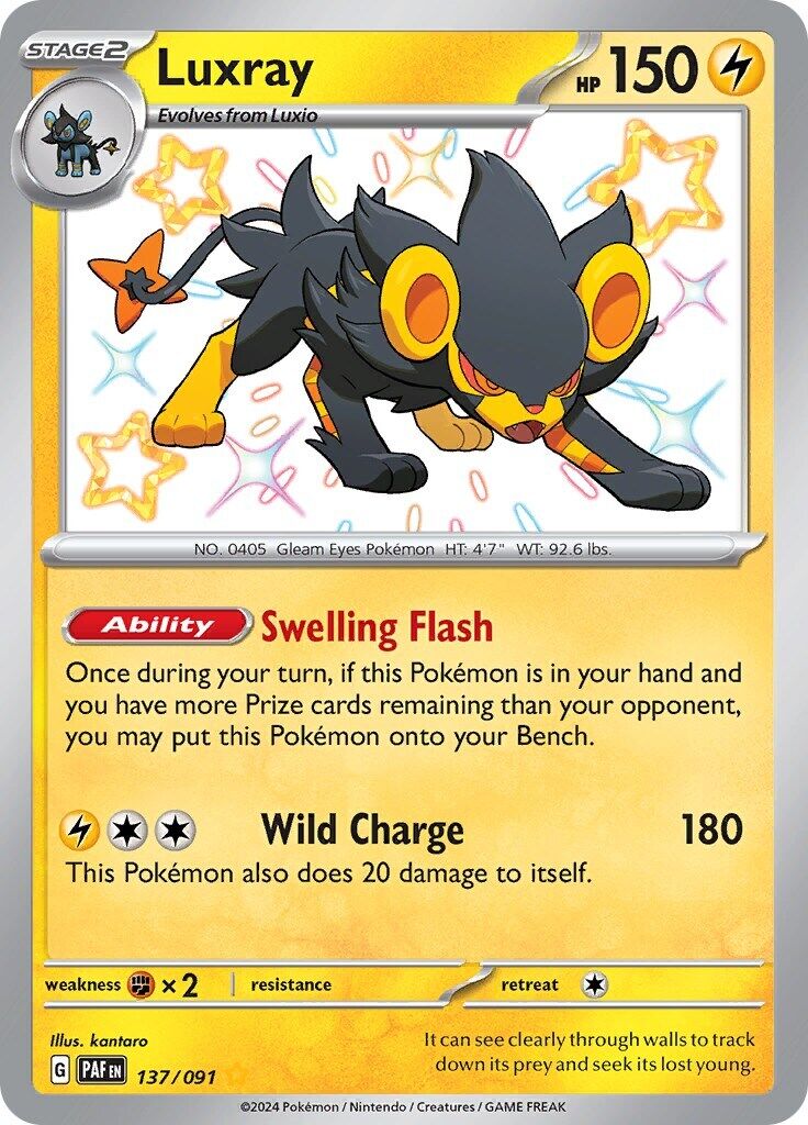 #137 LUXRAY PSA 9 Mint Paldean Fates