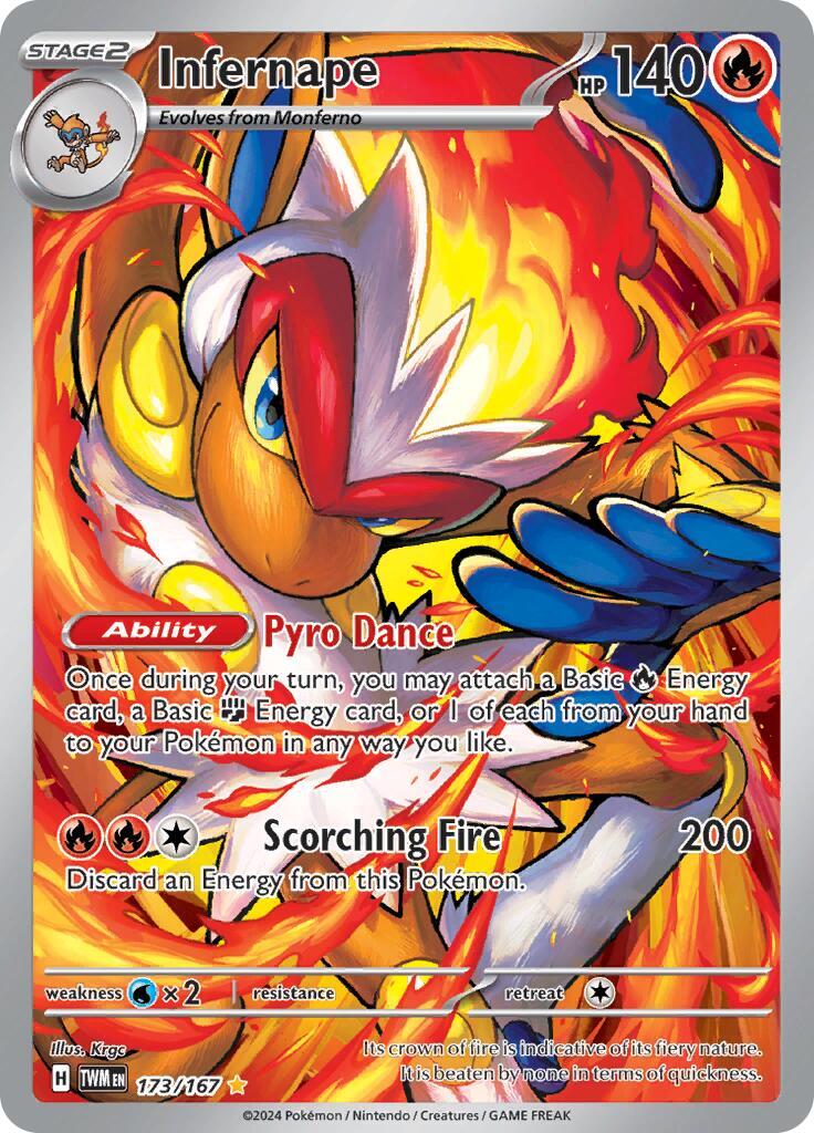 Infernape 173/167 Sv06: Twilight Masquerade Holo Near Mint (NM)
