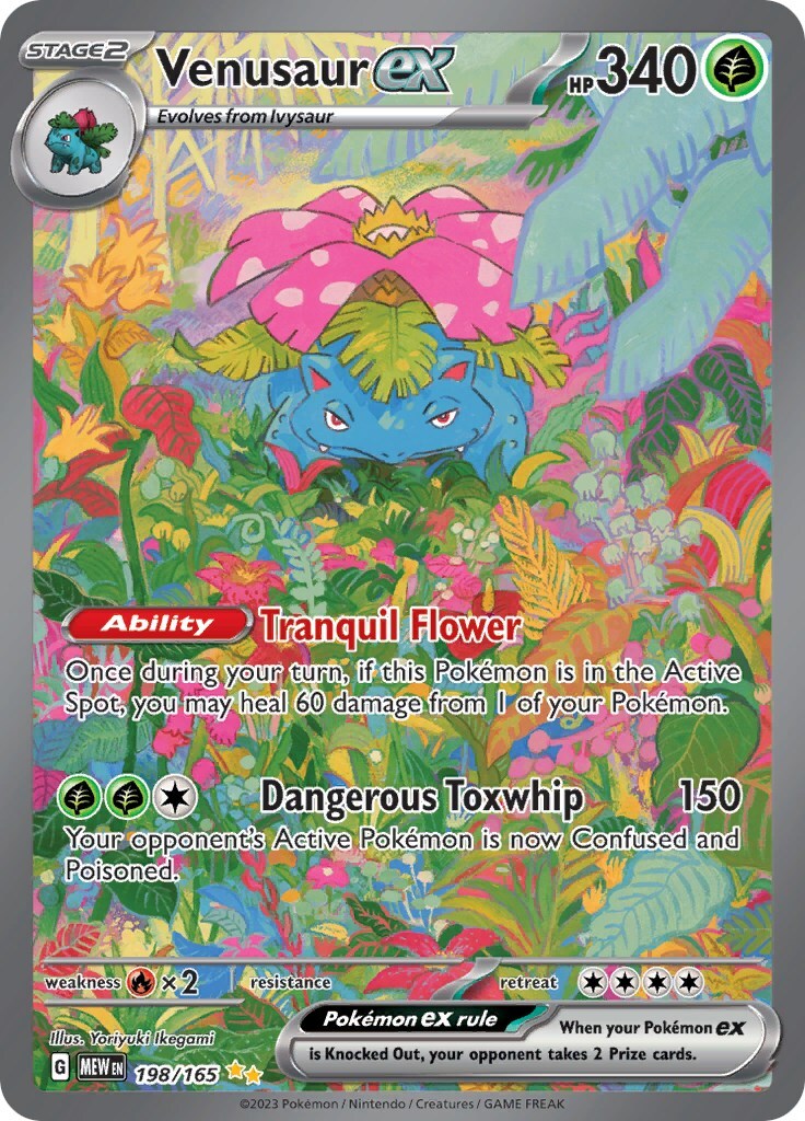 Venusaur ex 198/165 Sv: Scarlet & Violet 151 Holo PSA 9