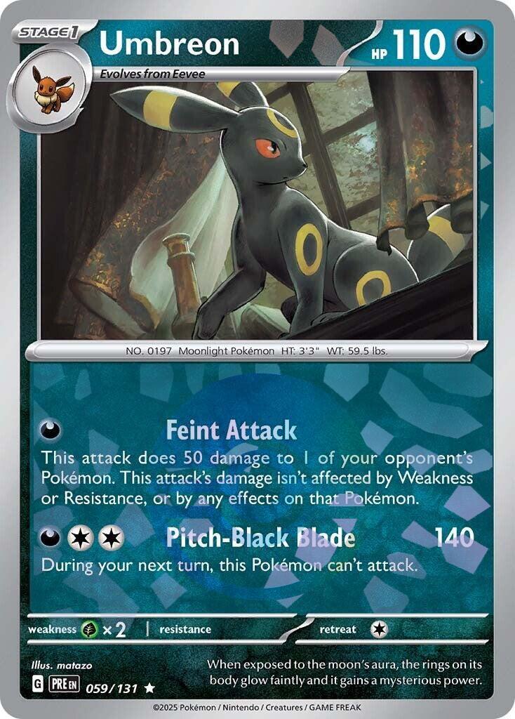 Umbreon (Poke Ball Pattern) 059/131 Sv: Prismatic Evolutions Holo Near Mint (NM)