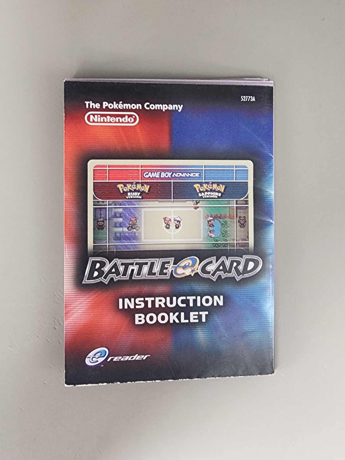 Pokémon Battle E Card Instruction Booklet - Pokémon e-Reader Card - GBA Nintendo