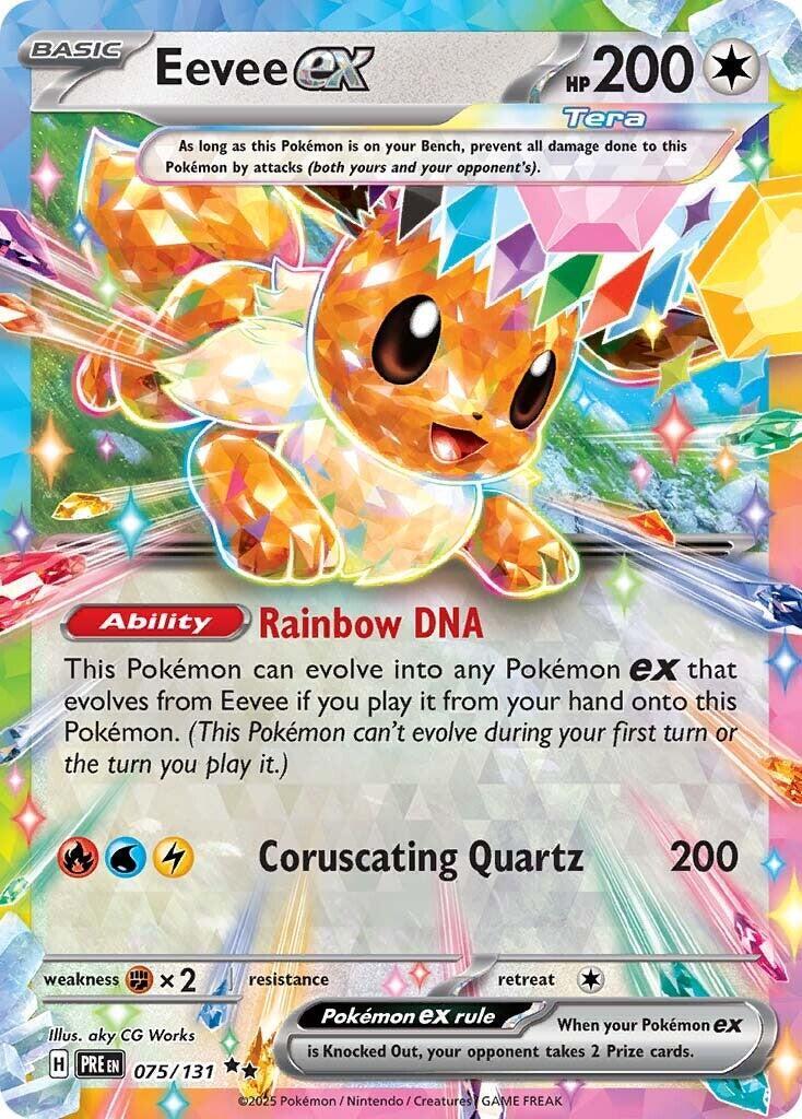 Eevee ex 075/131 Prismatic Evolutions Holo Near Mint (NM)