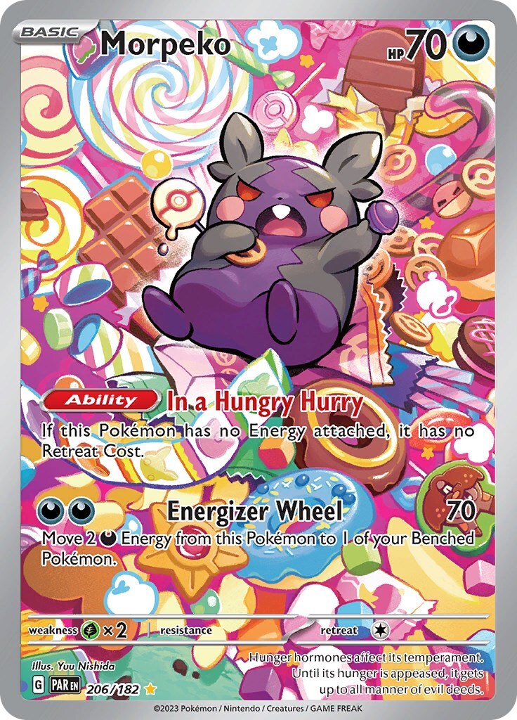 2023 POKEMON PAR EN-PARADOX RIFT 206 MORPEKO ILLUSTRATION RARE PSA 10