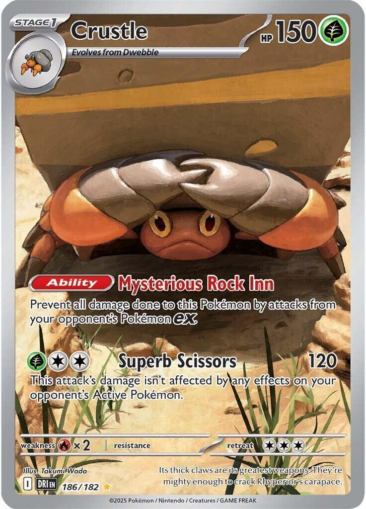 Crustle 186/182 Sv10: Destined Rivals Holo Near Mint (NM)