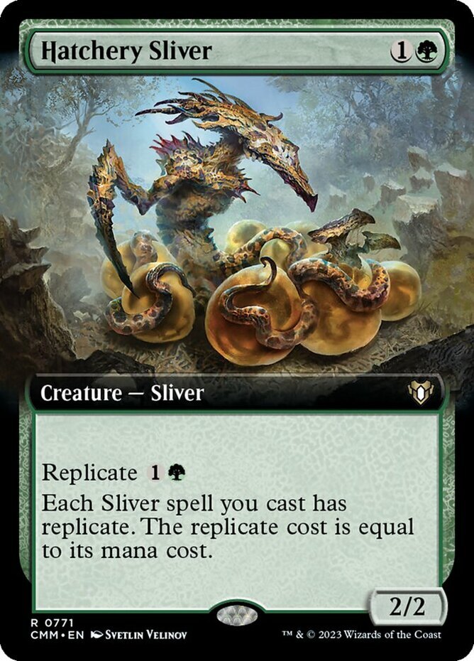 Hatchery Sliver (Extended Art) Commander Masters Regular