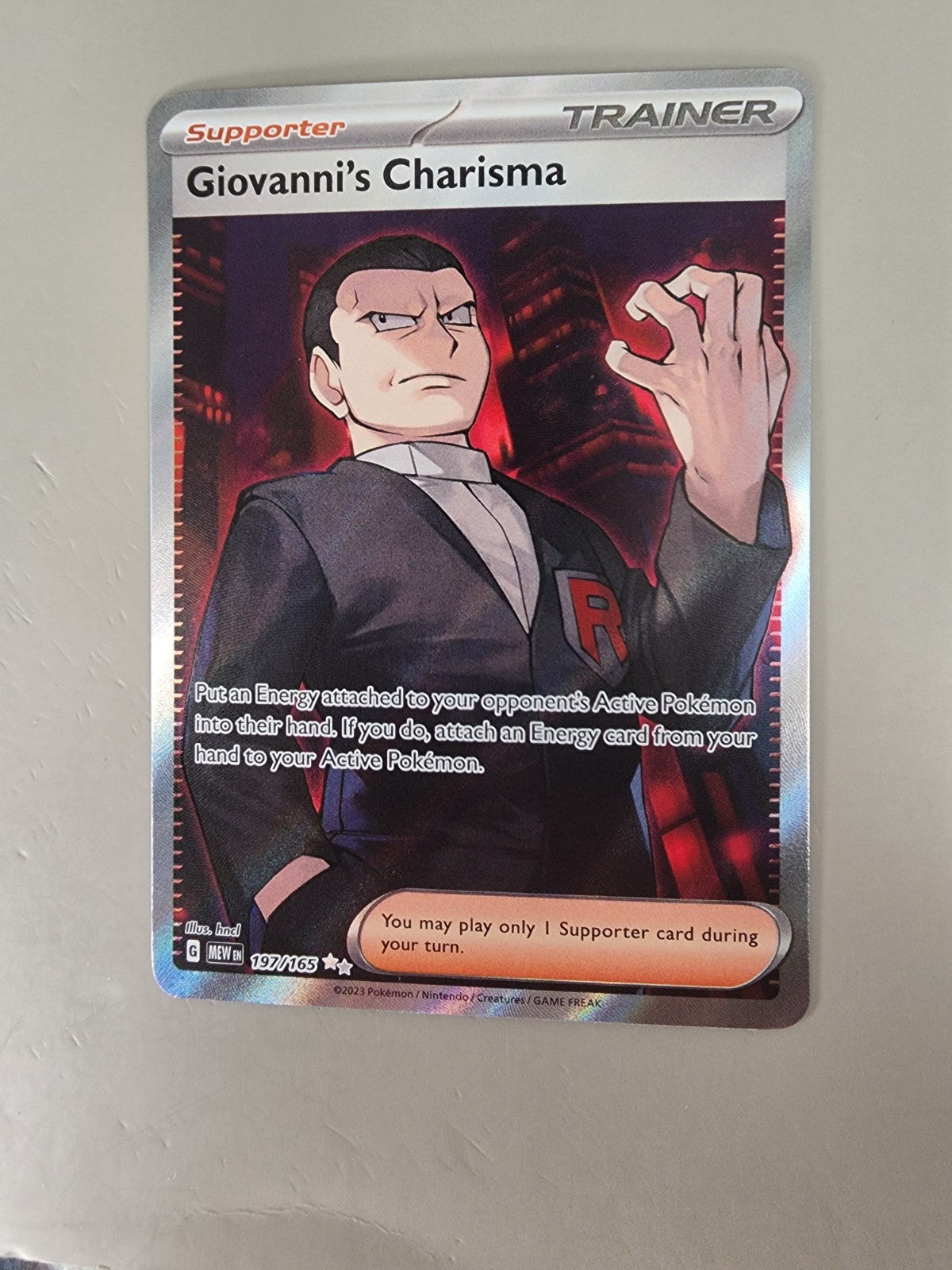 Giovanni's Charisma 197/165 Scarlet & Violet 151 Holo NM