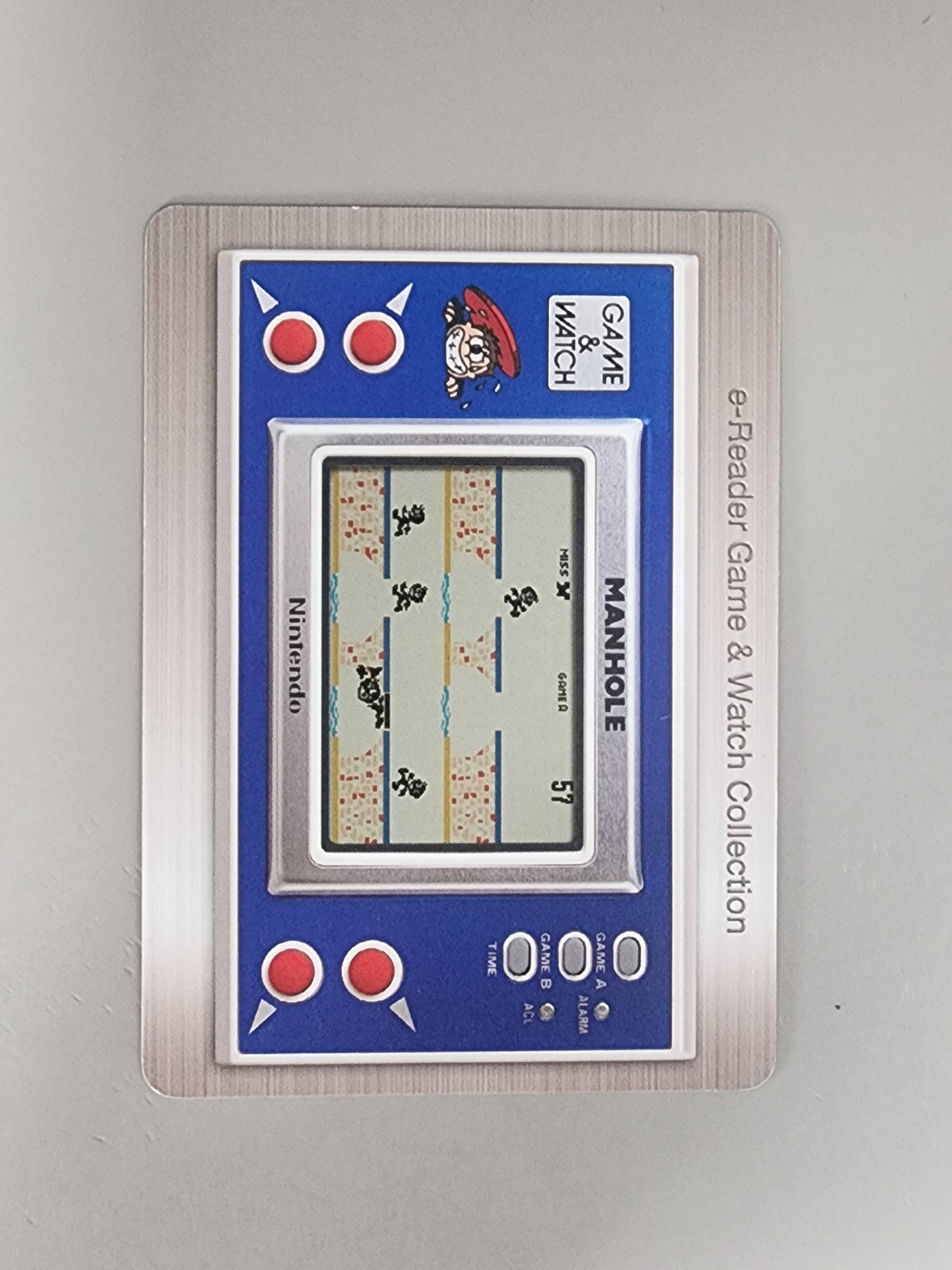 Manhole - Nintendo Game and Watch Collection E-Reader Card - Excellent Condition