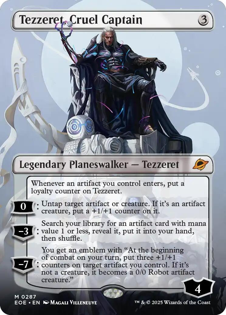 Tezzeret, Cruel Captain (Borderless) Edge of Eternities Foil