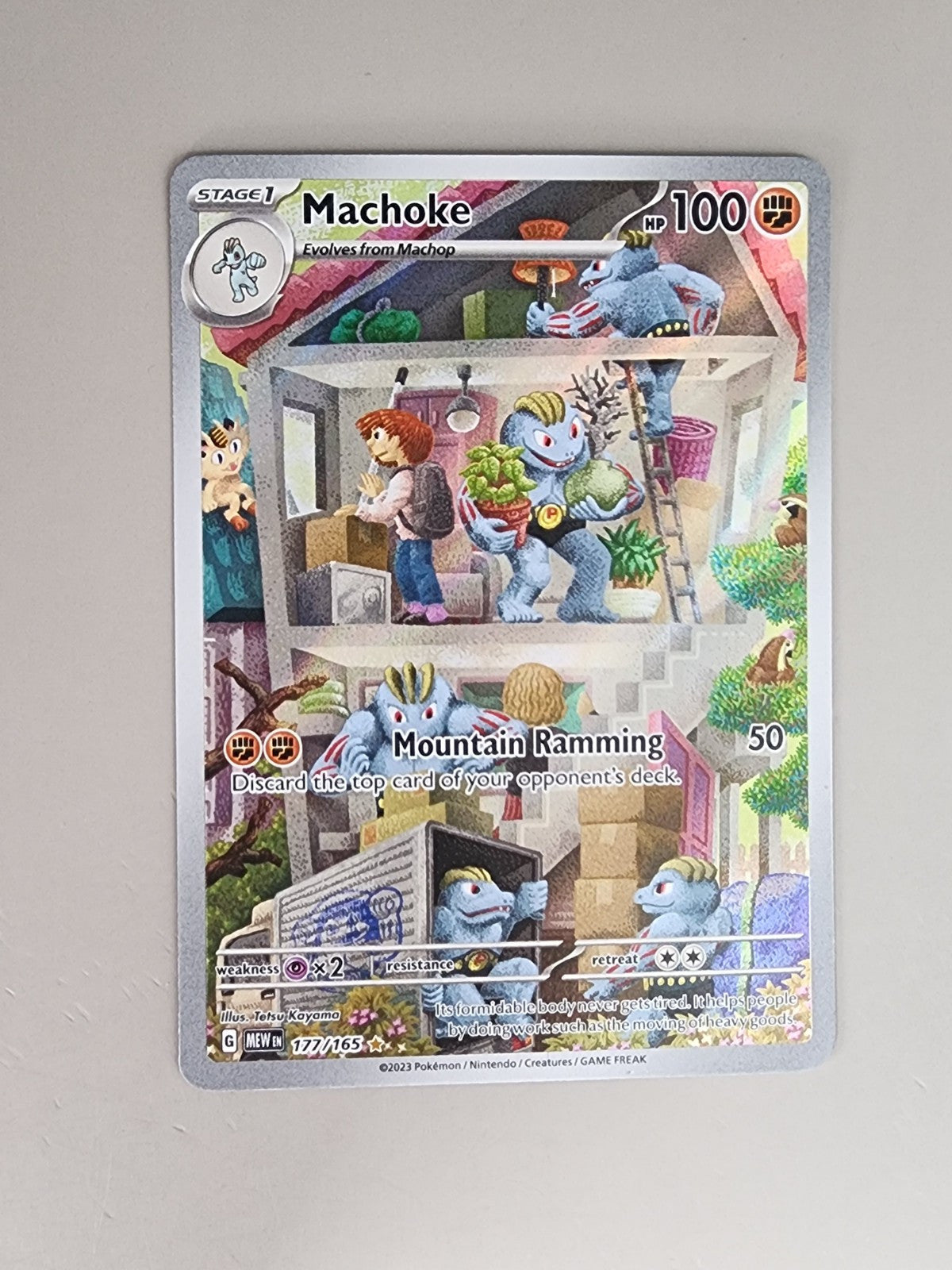 Machoke 177/165 Scarlet & Violet 151 Illustration Rare English Pokemon TCG Nm