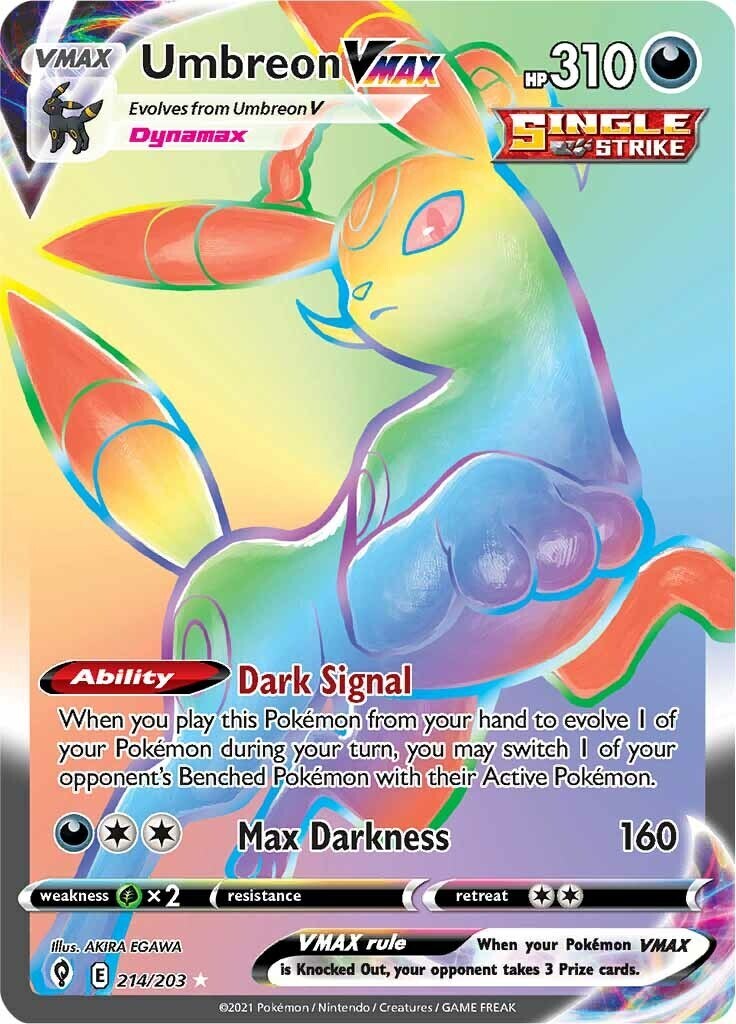 Umbreon VMAX (Secret) 214/203 Swsh07: Evolving Skies Holo NM