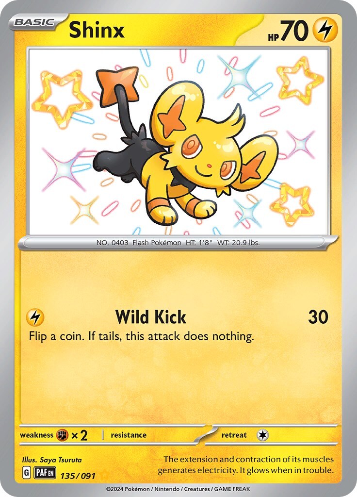 Shinx 135/091 Sv: Paldean Fates Holo Shinx 135 Near Mint (NM)
