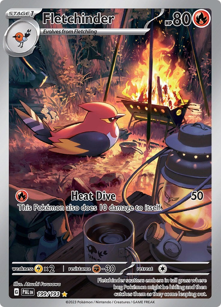 Fletchinder 199/193 Sv02: Paldea Evolved Holo PSA 10